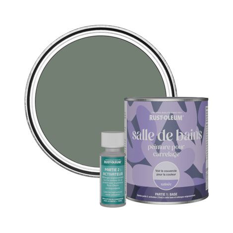 Peinture pour Carrelage de Salle de Bain, Finition Satinée - Sérénité 750ml (1/3)