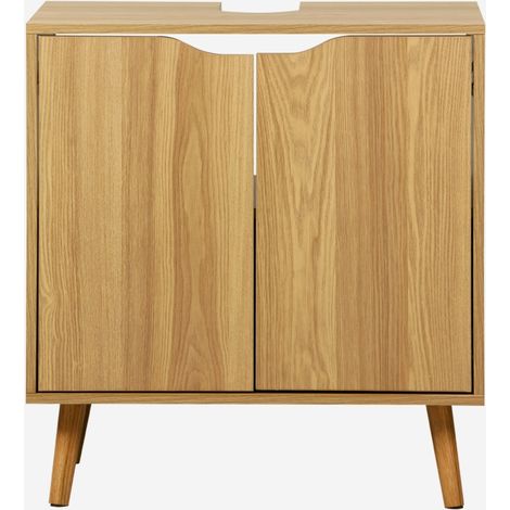 Mobile lavabo vintage decorato in legno