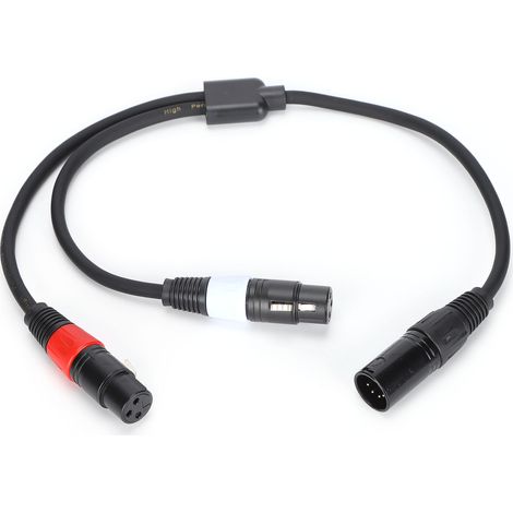 Cavo splitter audio JORIND da XLR maschio a 5 pin a due XLR femmina a 3 pin, 0,5 m (1,6 piedi) (1/5)