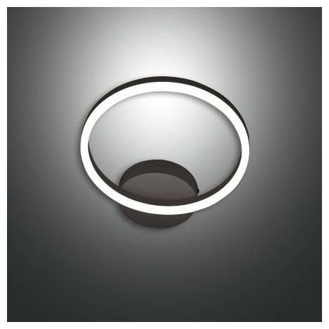 Giotto Applique Nera D.300 unica luce design moderno calda Fabas Collezione Giotto (1/3)