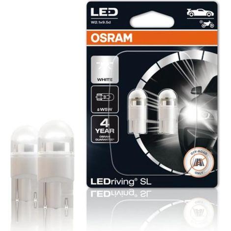 Kit 2 Lampes de signalisation LED auto Osram LEDriving® SL (W5W) COOL WHITE 6000K 12V 2825DWP-2BL