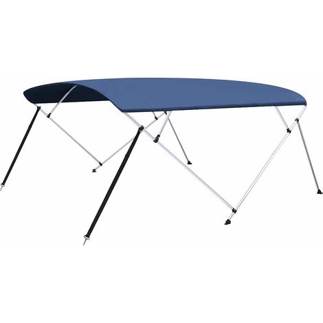 Bimini di Prua Tendalino a 4 Archi Blu 243x(230-244)x137 cm (1/4)