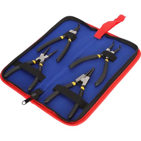 4 Pièces Pince à Bijoux Rond et Courbée Portable pour Fabrication et Réparation d'Ornements (1/5)