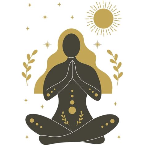 Sticker mural Femme Chakras (1/2)