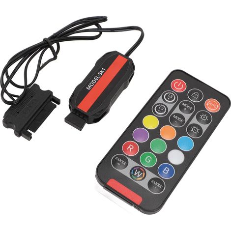 Kit de contrôleur de ventilateur PC ARGB 21 touches, contrôleur d'alimentation Serial ATA pour bande LED arc-en-ciel 5 V 3 broches. (1/5)