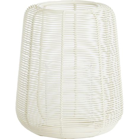 Candelabro Light & Living ADETA opaco crema con vetro – Ø18x21 cm