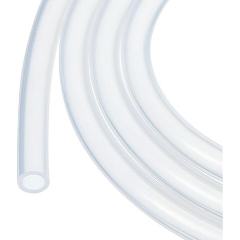 Tuyau en Silicone de 3 Mètres, 4 mm de Diamètre Intérieur et 6 mm de Diamètre Extérieur, Transparent, en Plastique Industriel pour Pompage, Vidange, Irrigation, Brassage, 1/4" (1/5)