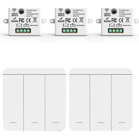 Récepteur relais RF 433 MHz avec 2 commutateurs à 3 voies -- (1/5)
