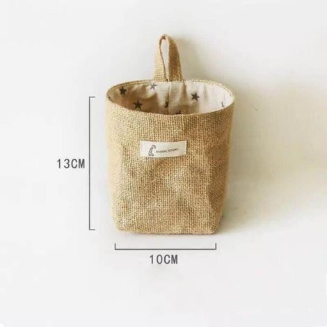 Panier à linge - Noname - Motif gris 5 étoiles - 13cm x 10cm - Cylindrique - Contemporain (1/4)