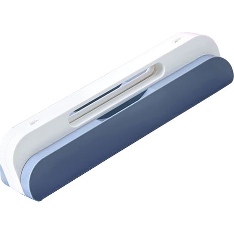 Appareil à raviolis compact en PP, peu encombrant, avec poignée ergonomique et manuel, bleu.