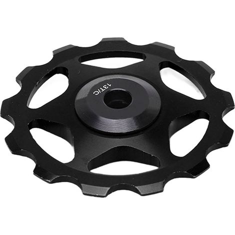 Poulie vélo 13 dents en aluminium pour dérailleur arrière VTT et route - Roulement scellé - Noir (1/5)
