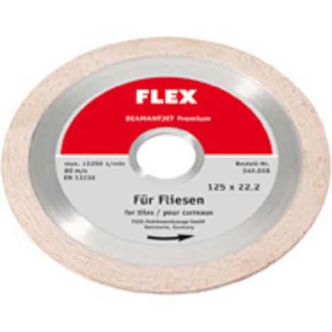 Flex 349038  Diamanttrennscheibe Durchmesser 125 mm Bohrungs-Ø 22.2 mm Fliesen, Marmor, Granit 1 St. (1/3)