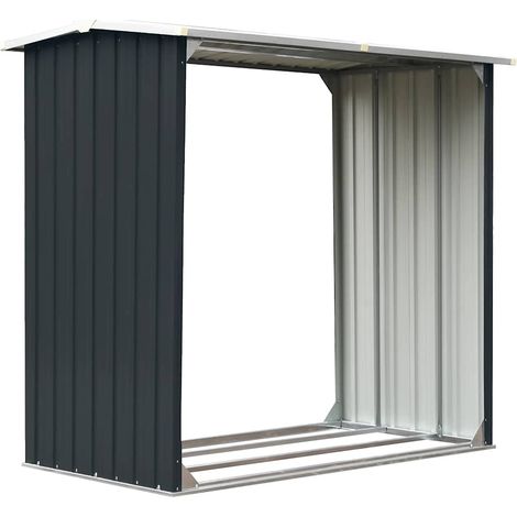 Maison Exclusive - Caseta de jardín para leña acero galvanizado g