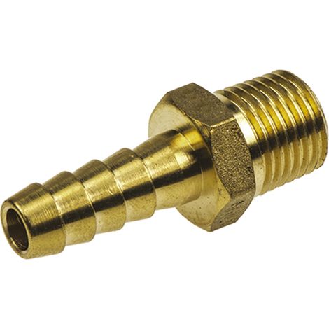 Rs Pro – Raccord laiton G 1/4" mâle droit – Raccord fileté pour plomberie – Pack de 2 unités – Matériau laiton durable (1/2)