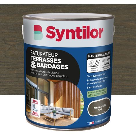 Saturateur Terrasses Et Bardages Syntilor Biosourcé 2,5L Bois Grisés Mat (1/3)