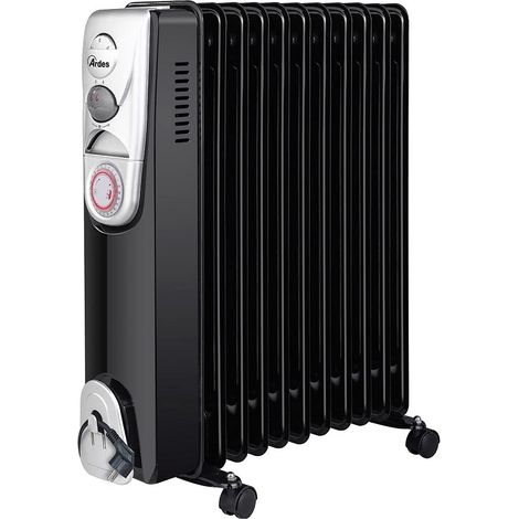 Termoradiatore Elettrico Ardes 11 Elementi 2500W con Termostato Nero (1/5)