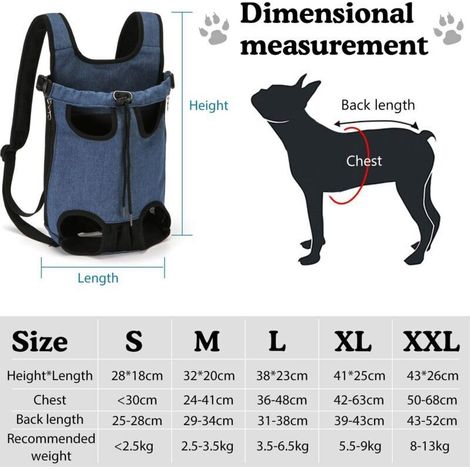 Mochilas para perros medianas y grandes, bolsas transportadoras para perros y gatos, bolsas transportadoras frontales para perros, viajes, camping, XXL (1/3)