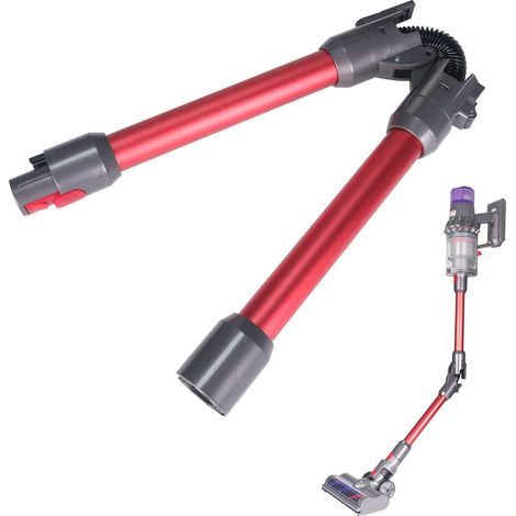 Tube pour aspirateur Dyson V7 V8 V10 V11 V15 Accessoires, Manche Dyson Aluminium, 75cm, 1s Installation, pièces détachées pour nettoyage sous lit, canapé, table(rouge) (1/5)