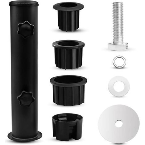 Pied de Parasol Carré en Acier Base de Parapluie Support Extérieur Universel pour Decks Patios Tables de Pique-nique Dock Carré Universel pour Terrasses
