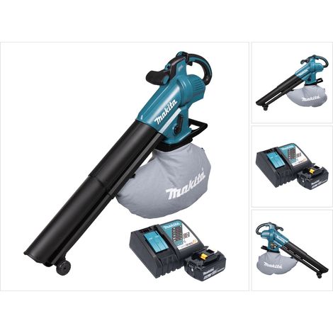 Aspirador y soplador de hojas sin cable Makita DUB 187 RG 18 V sin escobillas + 1x batería 6,0 Ah + cargador