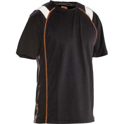 Jobman Workwear T-shirt, modèle Vision 5620, noir/orange, taille M (1/5)