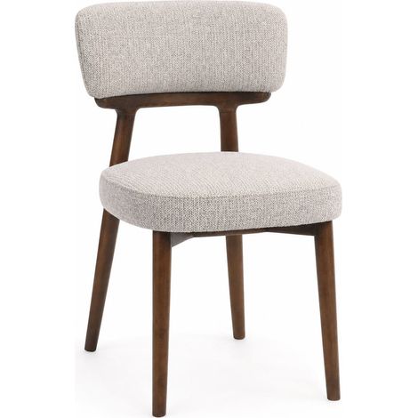 Chaise de salle à manger en tissu texturé (1/5)