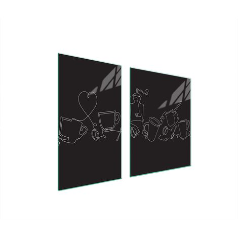 Glasplatte und Schneidebrett 100x52 schwarz (1/5)