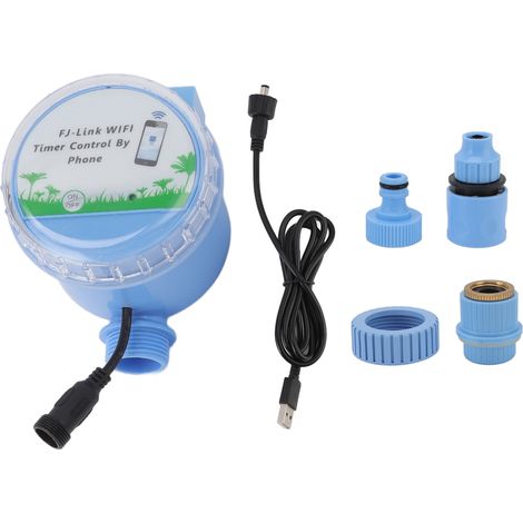 Programmeur d'arrosage intelligent WiFi Bluetooth avec capteur de pluie, contrôleur automatique USB étanche IP67 pour jardin balcon (1/5)
