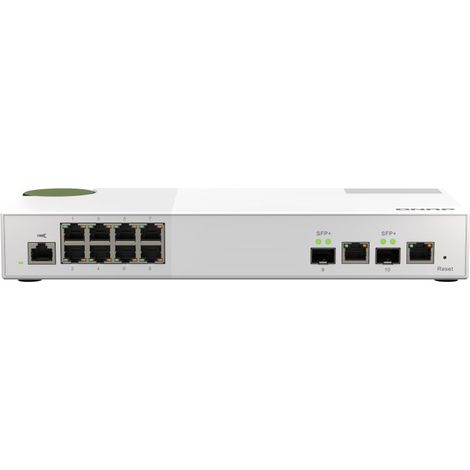 QNAP řízený switch QSW-M2108-2C (8x 2,5GbE RJ45 a 2x kombinované 10GbE SFP+ / RJ-45) (1/2)
