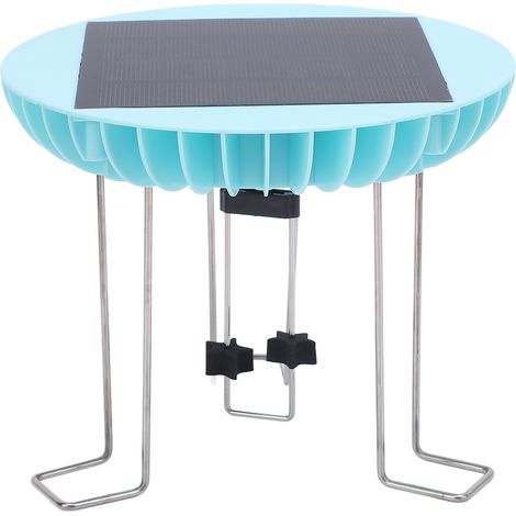 Ortviai Agitateur d’eau solaire 0,5 W pour bain d’oiseaux – Pompe à eau sans fil avec panneau solaire intégré et support réglable