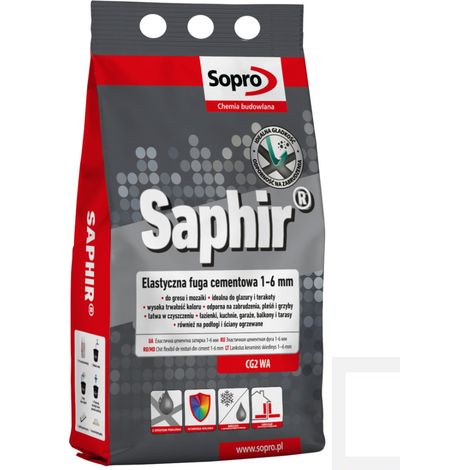 Stucco per fughe Sopro Saphir 10 bianco 2 kg (1/3)
