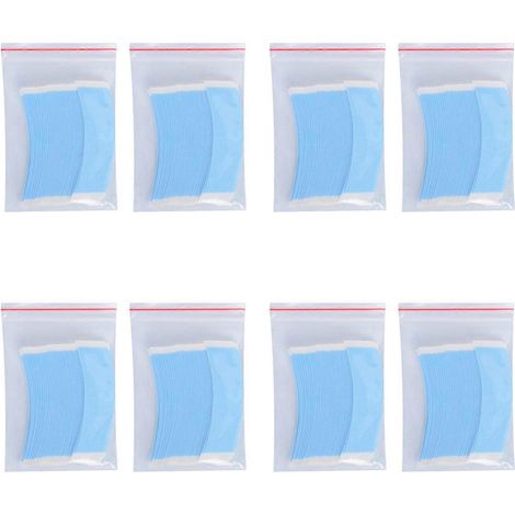 288 bandes adhésives double face bleues incurvées à forte tenue pour toupets et perruques à dentelle (1/5)
