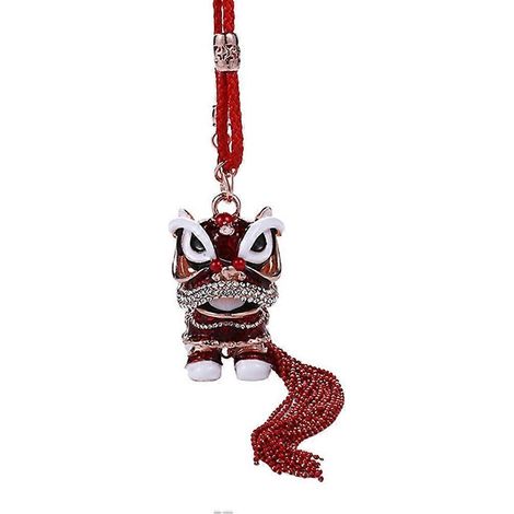 1 porte-clés de voiture avec pendentif lion éveillé, pendentif porte-bonheur.-5X5cm