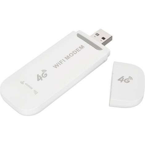 Modem USB LTE 4G WiFi Hotspot portable pour les voyages, mini routeur réseau sans fil mobile, emplacement pour carte micro SIM, blanc