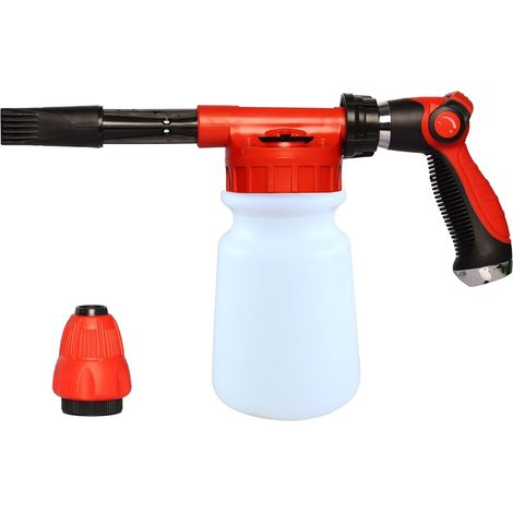 Pistolet en Mousse de Lavage de Voiture, Pistolet en Mousse en de de de Voiture Baszzle pour Le Lavage de la pour Le Nettoyage de la/du Jardin (White) (1/5)
