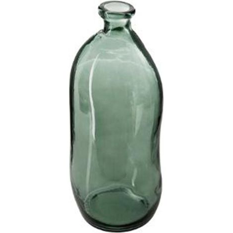 Vase en Verre Recyclé "Bouteille" 51cm Kaki