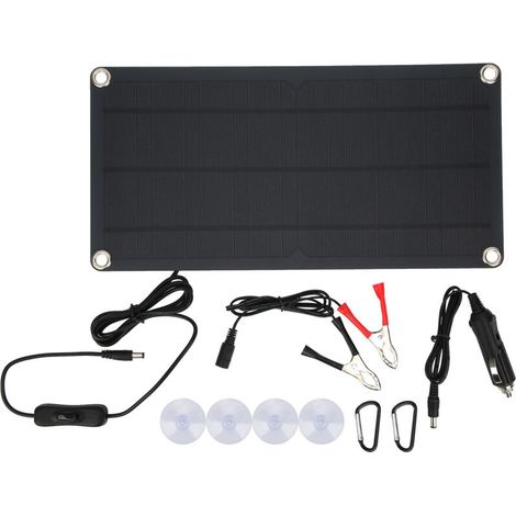 10W 12V monokristallines Solarladegerät - Art.-Nr. XXM360-180DC-Crezuo