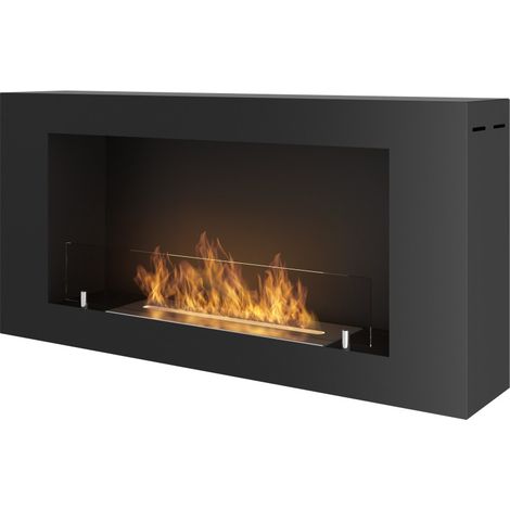 Caminetto a Bioetanolo BlackBox 910 SimpleFire da parete con Vetro