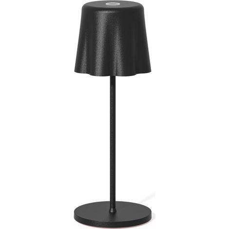 Fade Lampada da Tavolo Aladina Led Ricaricabile H 30 Cm D 11 Cm Wireless Dimmerabile Nero (1/2)