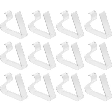 KICHOUSE Lot de 12 pinces à nappe en plastique transparent (1/5)