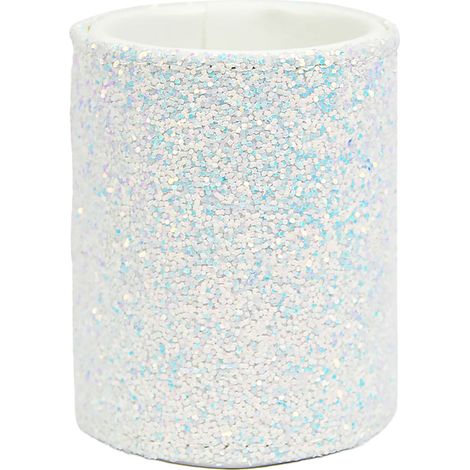 Organisateur décoratif à paillettes mignonnes, porte-pinceaux, peigne, stylos et gobelet