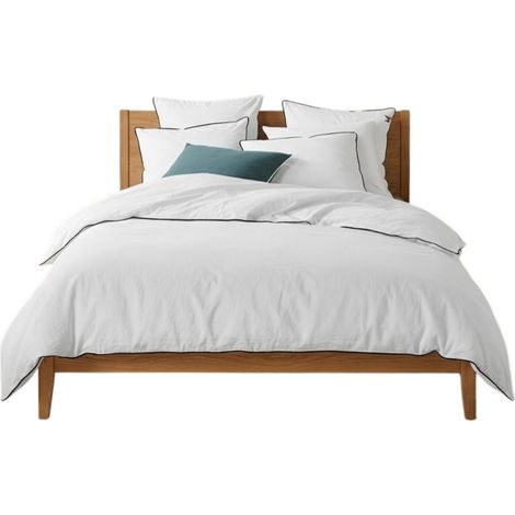 Parure de lit en coton lave 260 x 240 cm Linette blanc