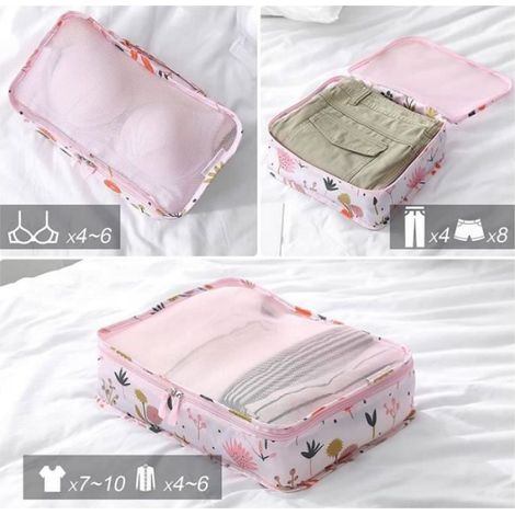 6 boîtes de rangement pliantes, sacs de rangement pour valise, porte-bagages de voyage-fleurs BOITE DE RANGEMENT (1/4)
