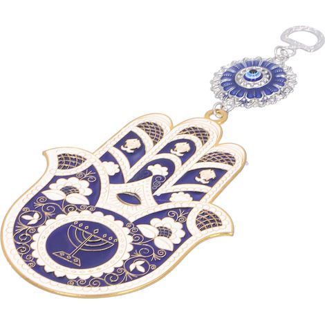 Suspension murale porte-bonheur amulette artisanale décoration intérieure cadeau bénédiction pendentif fait main (1/5)
