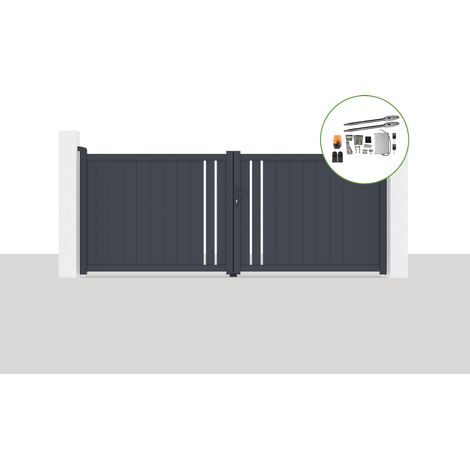 Pack portail battant électrique 350x140cm GIONA + Motorisation TANKER B250 (1/5)