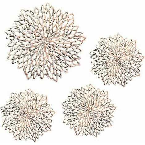 Lot de 4 sets de table ronds ajourés (1/5)