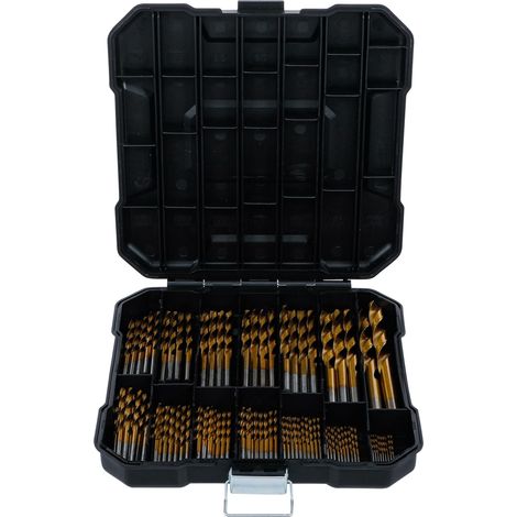 Broca espiral BGS spiral drill bit set acero rápido 92 piezas (1/4)