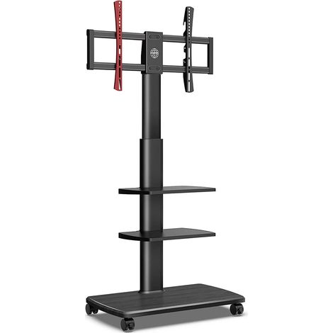 FITUEYES TV Bodenstnder Rollbar mit 3 Ablagen TV Standfu TV Stnder Fernsehstand mit Rollen hhenverstellbar schwenkbar f¨¹r 32 bis 65 Zoll Flachbildschirm bis zu 40kg. Max. VESA. 400 600 (1/5)