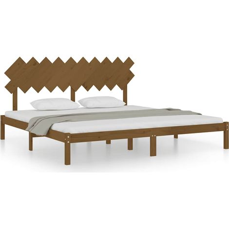Maison Exclusive - Massivholzbett Honigbraun 200x200 cm (1/5)