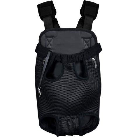 Haustiertragetasche, Hunderucksack, verstellbarer Front-Tragerucksack für Katzen und Hunde, Haustierrucksack für Reisen/Wandern/Camping – Schwarz – L-Fei Yu (1/5)
